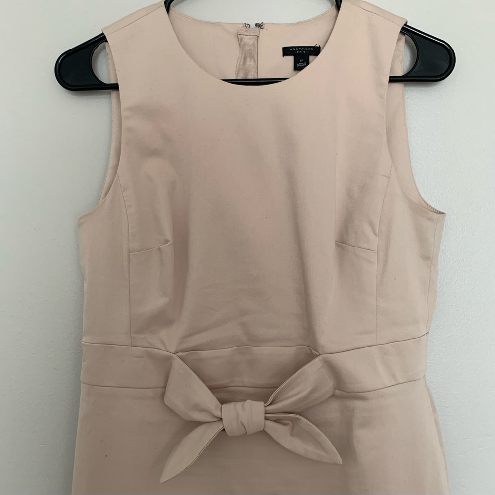 Beige / Khaki Sleeveless Dress - Ann Taylor